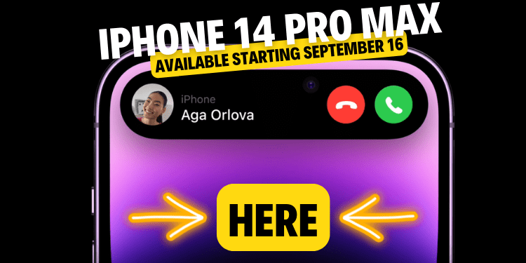Apple iPhone 14 pro max available starting September 16, 2022