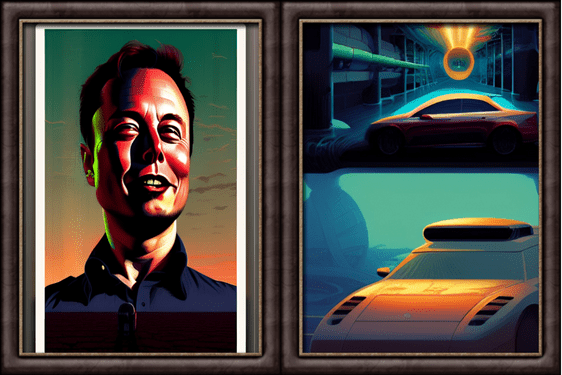 Elon Musk - NFT digital art style Comic 2022