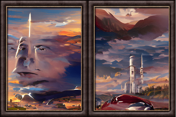 Elon Musk - NFT digital art style Ghibli