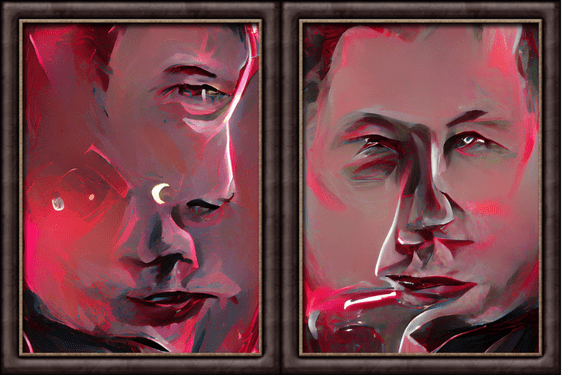 Elon Musk - NFT digital art style Malevolent