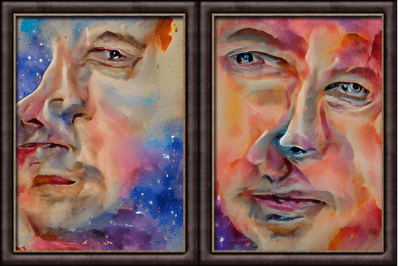 Elon Musk - NFT digital art style Wuhtercuhler