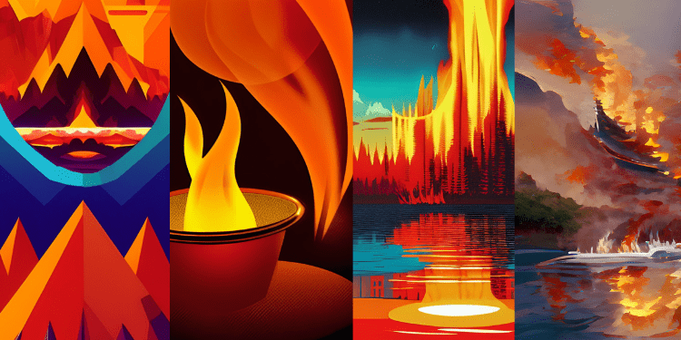 NFT Digital arts collection fire and water