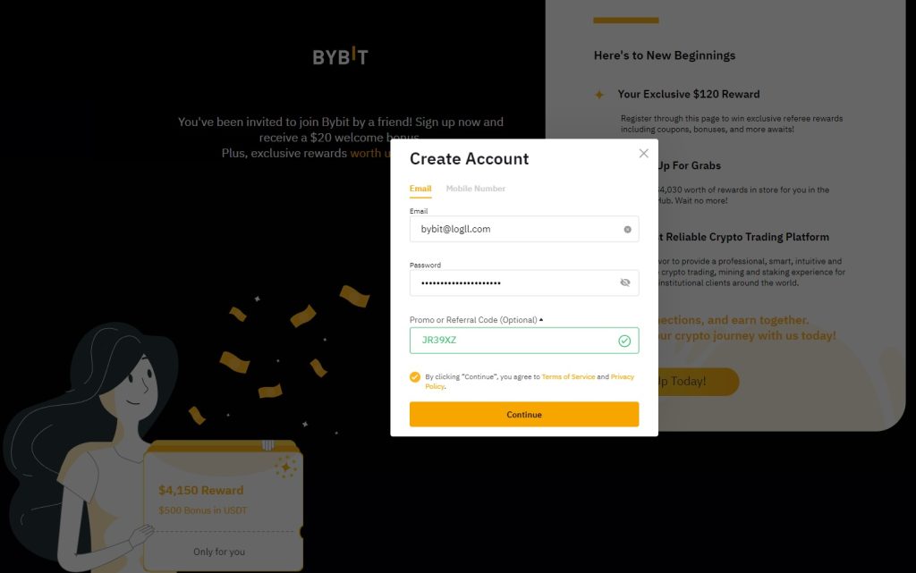 sign up on bybit mt4 or create account on bybit