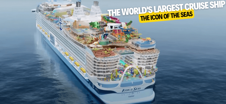 The world's largest cruise ship, the Icon of the Seas