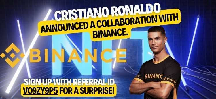 Cristiano Ronaldo, a footballer, announced a collaboration with Binance.