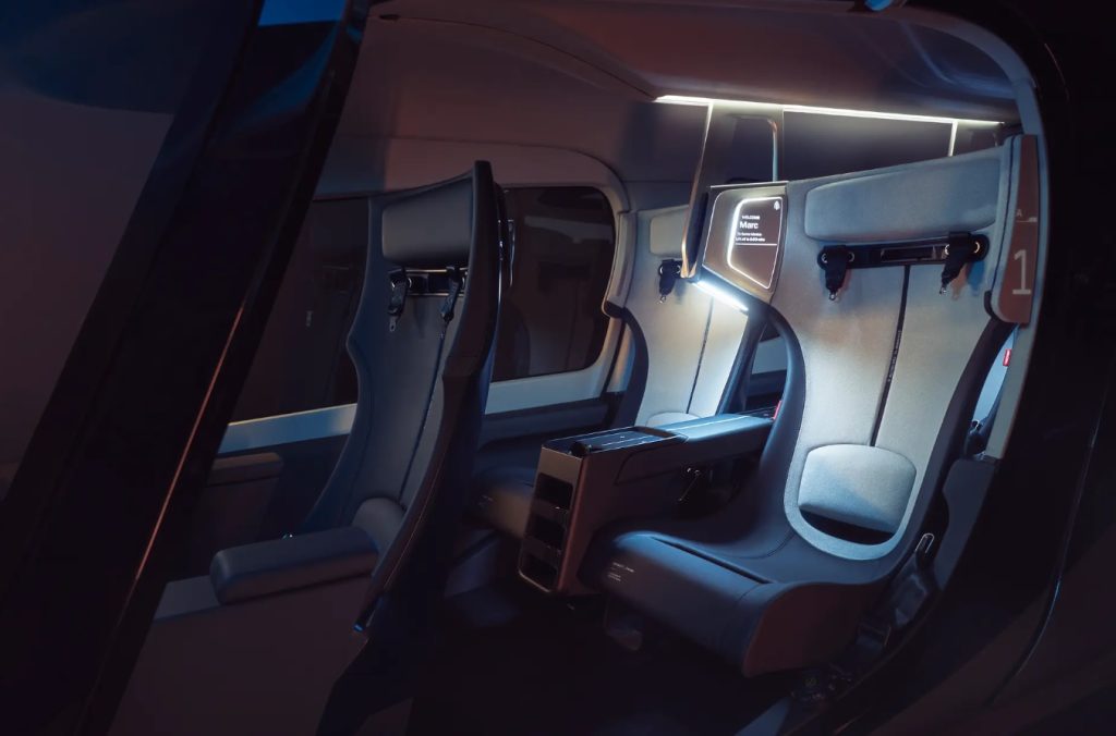 New air taxi - A rendered look at the interior