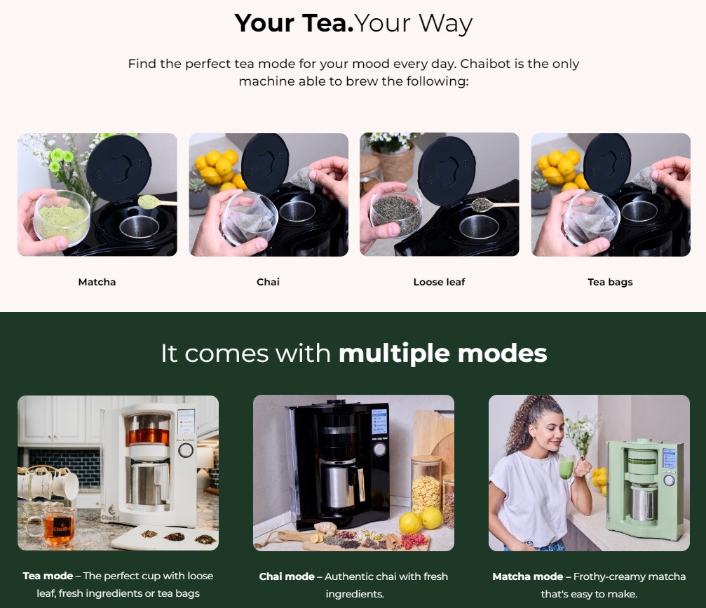 Your Tea - Your Way - ChaiBot Smart Tea Machine