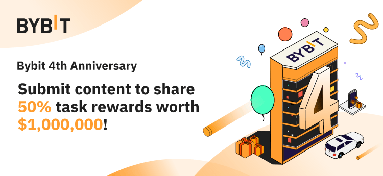 ByBit Submit content to share 50% task rewards worth $1000000