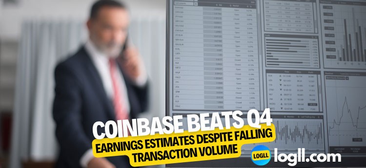 Coinbase beats Q4 earnings estimates despite falling transaction volume