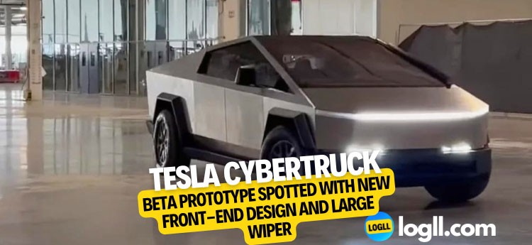 Tesla Cybertruck Beta Prototype Spotted with New Front end Design and Large Wiper