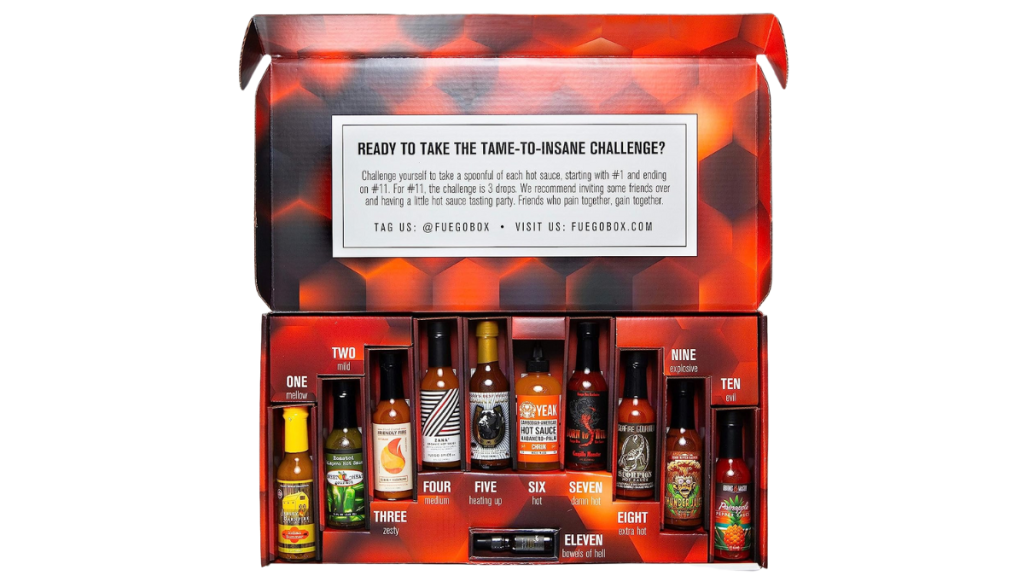 Experience the Ultimate Hot Sauce Adventure: Tame-to-Insane Habanero Hot Sauce Challenge Box
