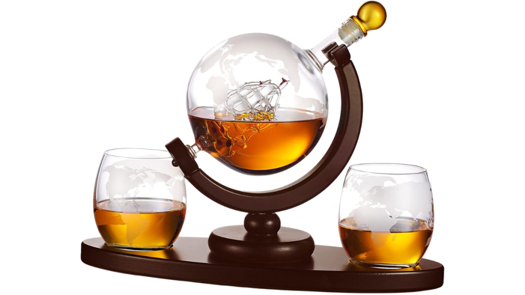 Whiskey Decanter Globe Set: Exquisite Craftsmanship and Timeless Elegance